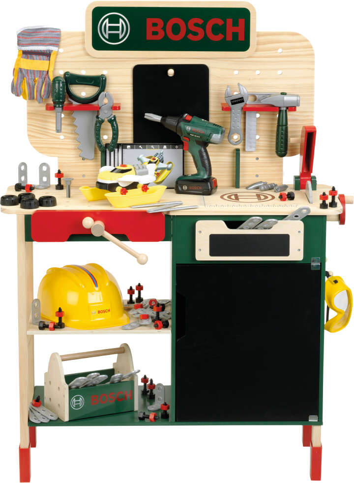 klein BOSCH Kinder-Holzwerkbank